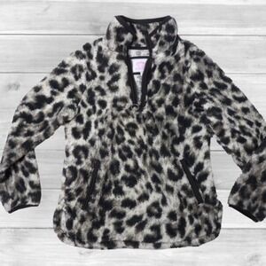 COZY Sherpa‎ Animal Print Pullover Small